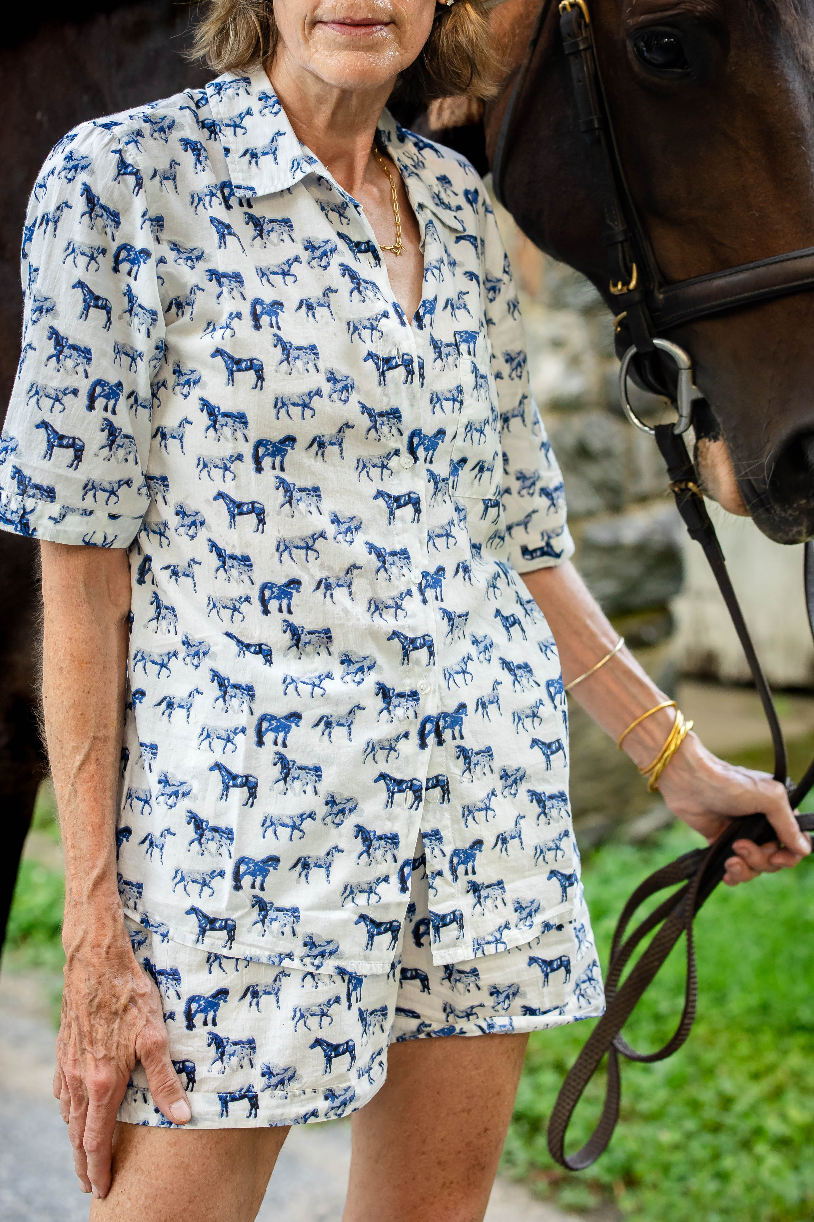Horses Pajamas Long/Short Set